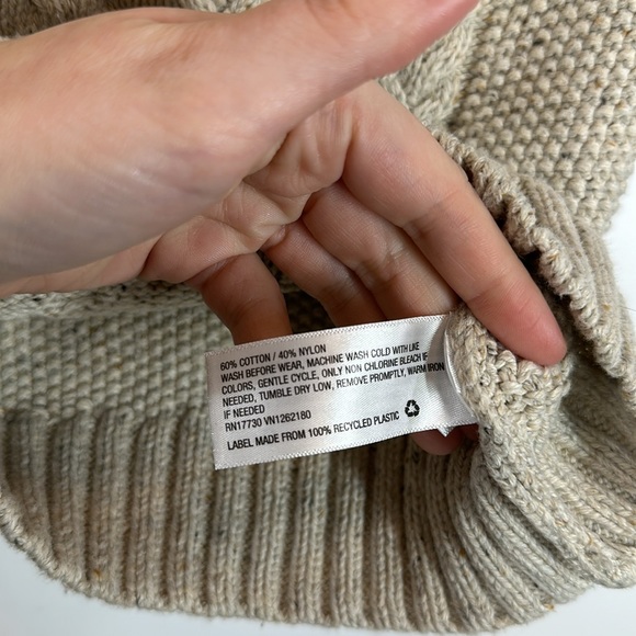 Cat & Jack | Toddler 3T Cable Knit Cream Sweater - Picture 6 of 8